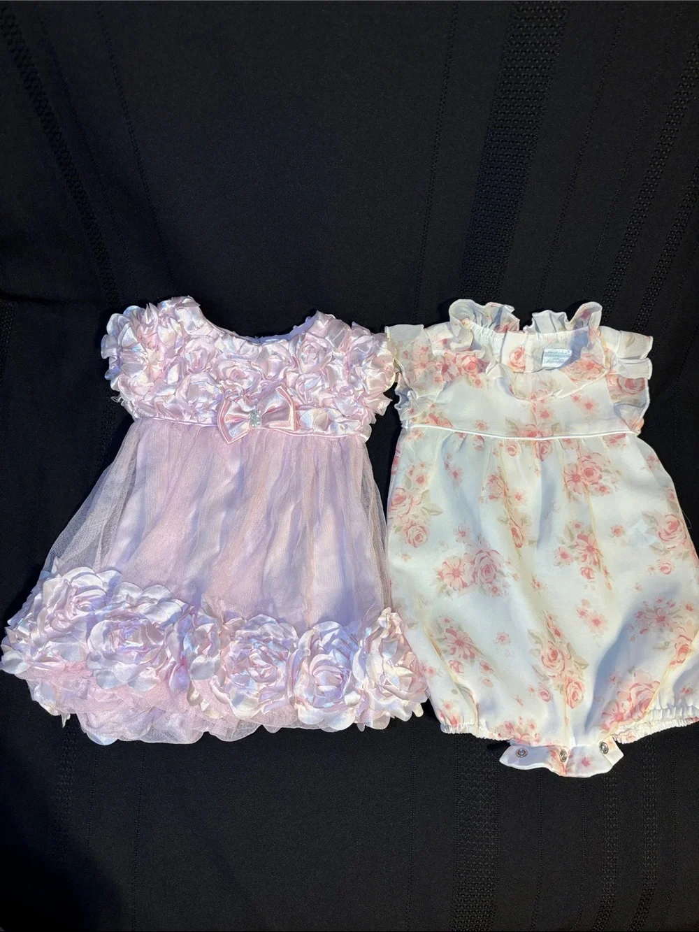 Baby girl dress and romper 6-9 months